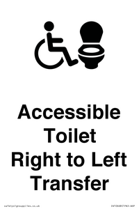 Accessible Toilet with Right to Left Transfer